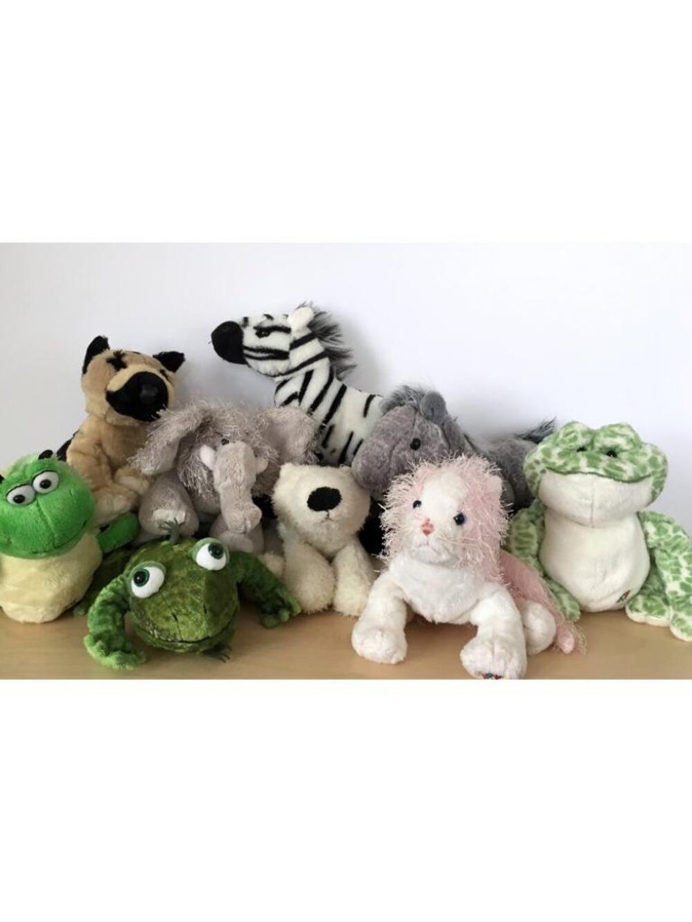 9 Ganz Webkinz Plush Stuffed Animal Kids Toys Frog Cat Elephant Zebra Polar Bear